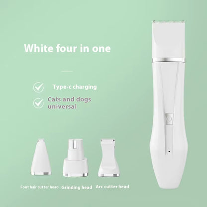 4 in 1 Electric Pet Grooming Kit - Hair Trimmer, Clippers, Nail Grinder for Cats & Dogs