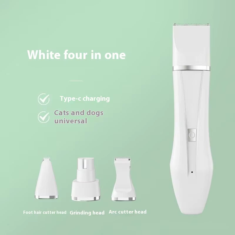 4 in 1 Electric Pet Grooming Kit - Hair Trimmer, Clippers, Nail Grinder for Cats & Dogs