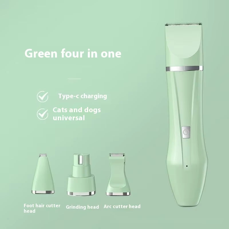 4 in 1 Electric Pet Grooming Kit - Hair Trimmer, Clippers, Nail Grinder for Cats & Dogs